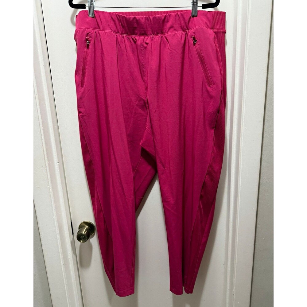 LIVI for Lane Bryant Women's Plus 18/20 Pink Jogger Pants Pull-On Pockets